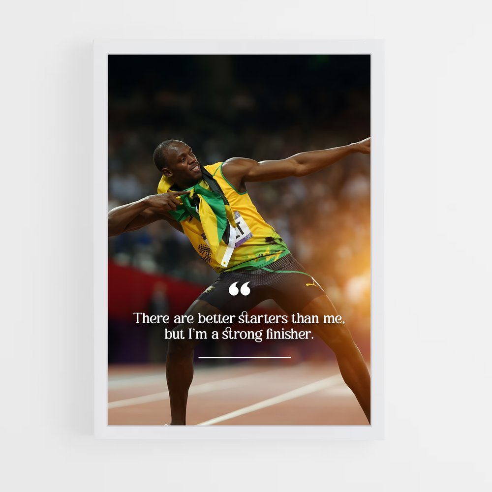 ap-usain bolt-7 cadre Blanc