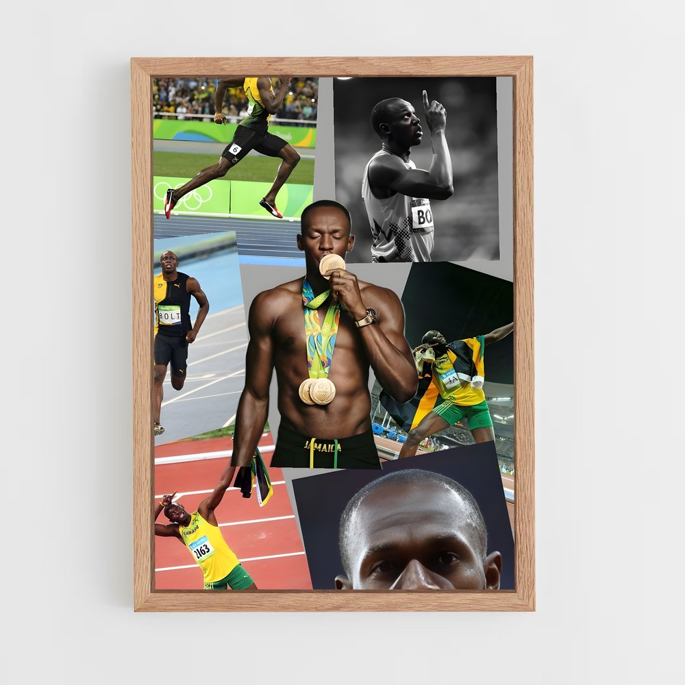 ap-usain bolt-8 cadre Bois clair