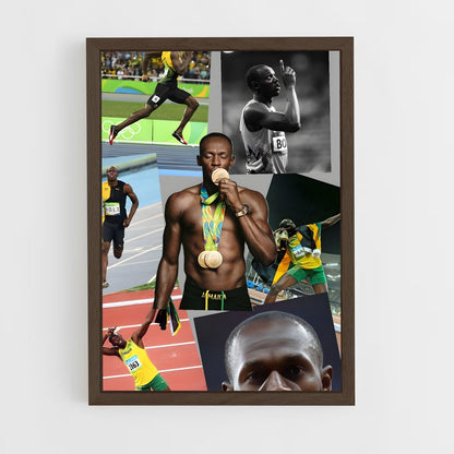 ap-usain bolt-8 cadre Bois foncé