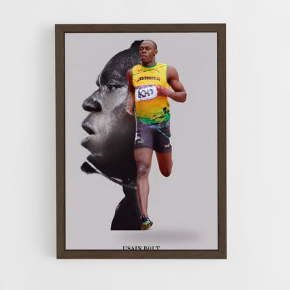 ap-usain bolt-9 cadre Bois foncé
