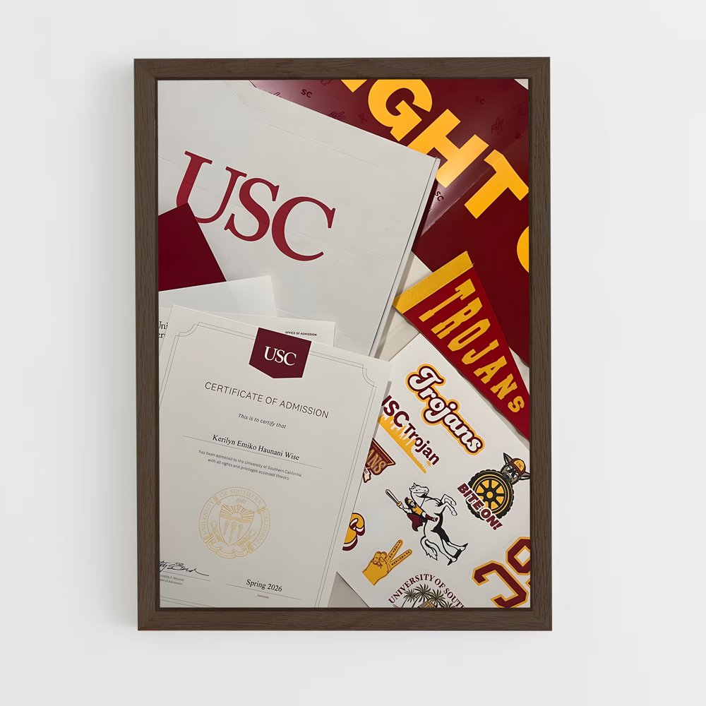 ap-usc trojans-8 cadre Bois foncé