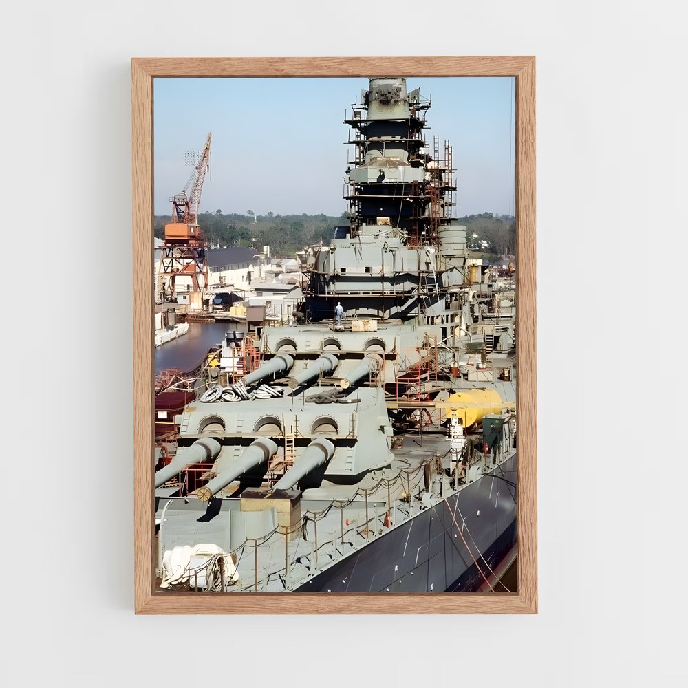 ap-uss wisconsin-1 cadre Bois clair