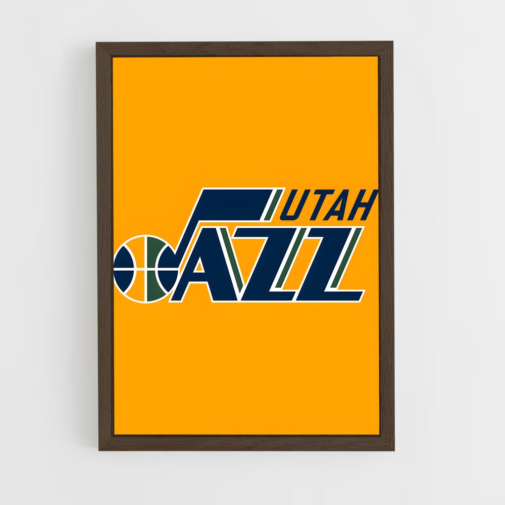 ap-utah jazz-2 cadre Bois foncé