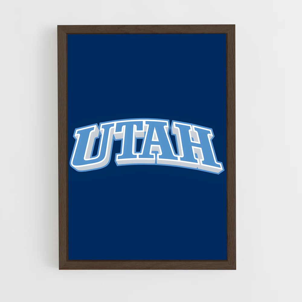 ap-utah jazz-7 cadre Bois foncé