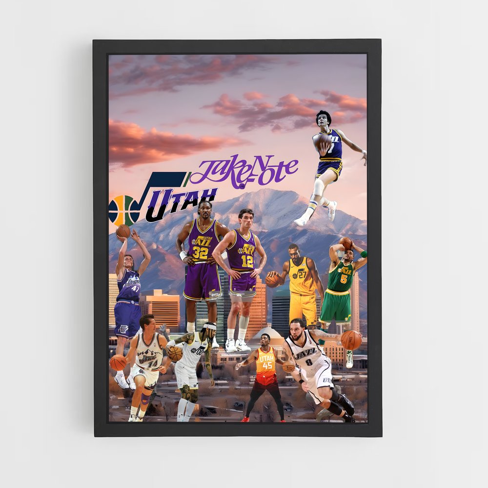 ap-utah jazz-8 cadre Noir