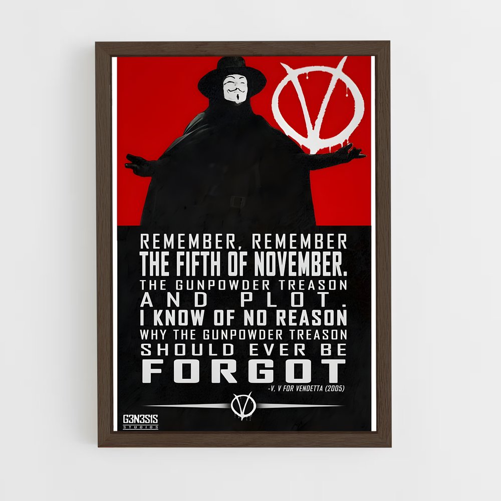 ap-v for vendetta-3 cadre Bois foncé