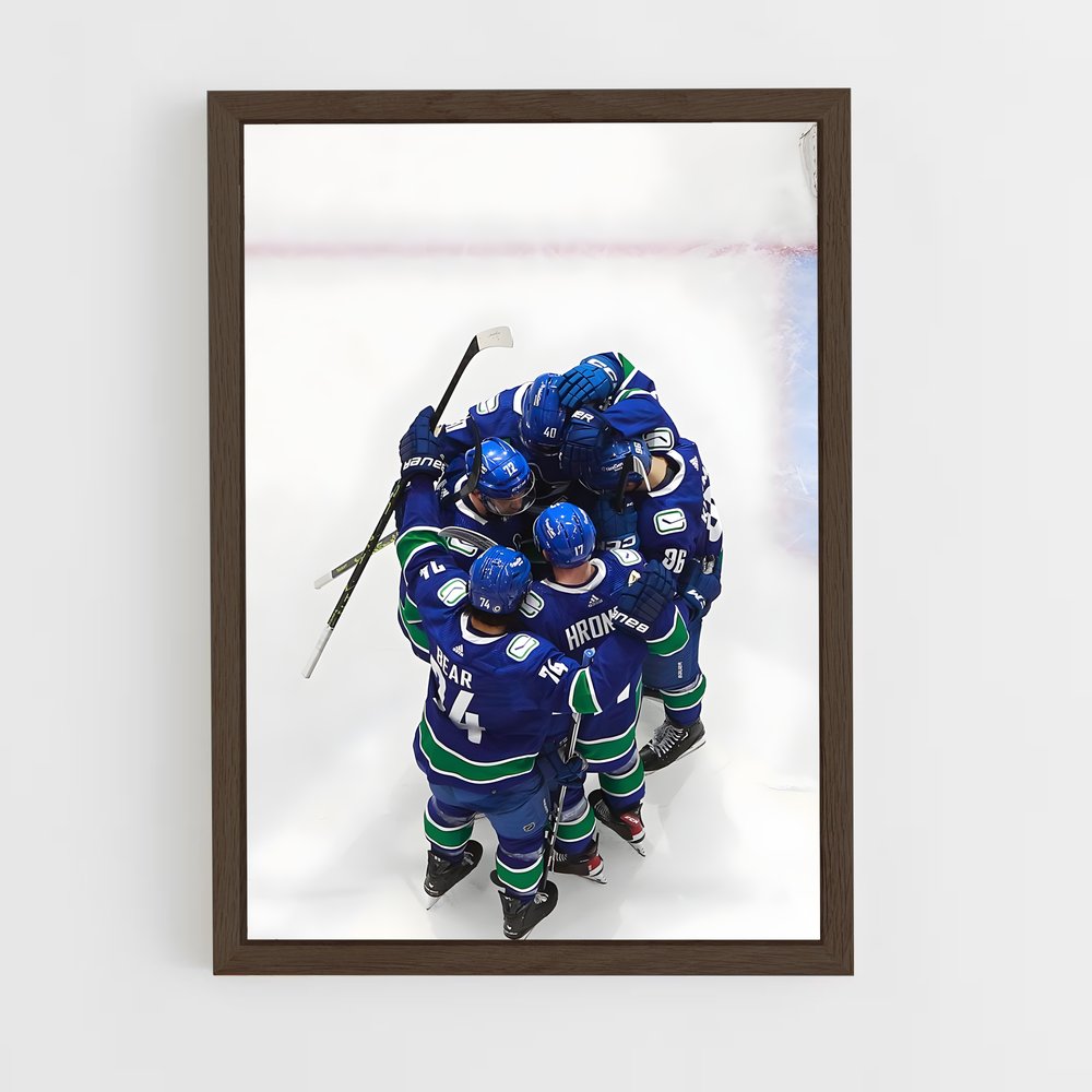 ap-vancouver canucks-3 cadre Bois foncé