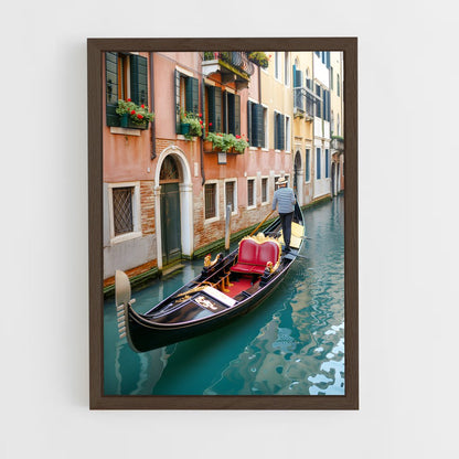 ap-venetian gondola-6 cadre Bois foncé