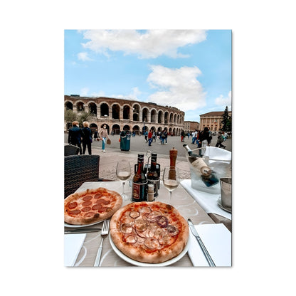 Poster Pizzas Sous les Étoiles