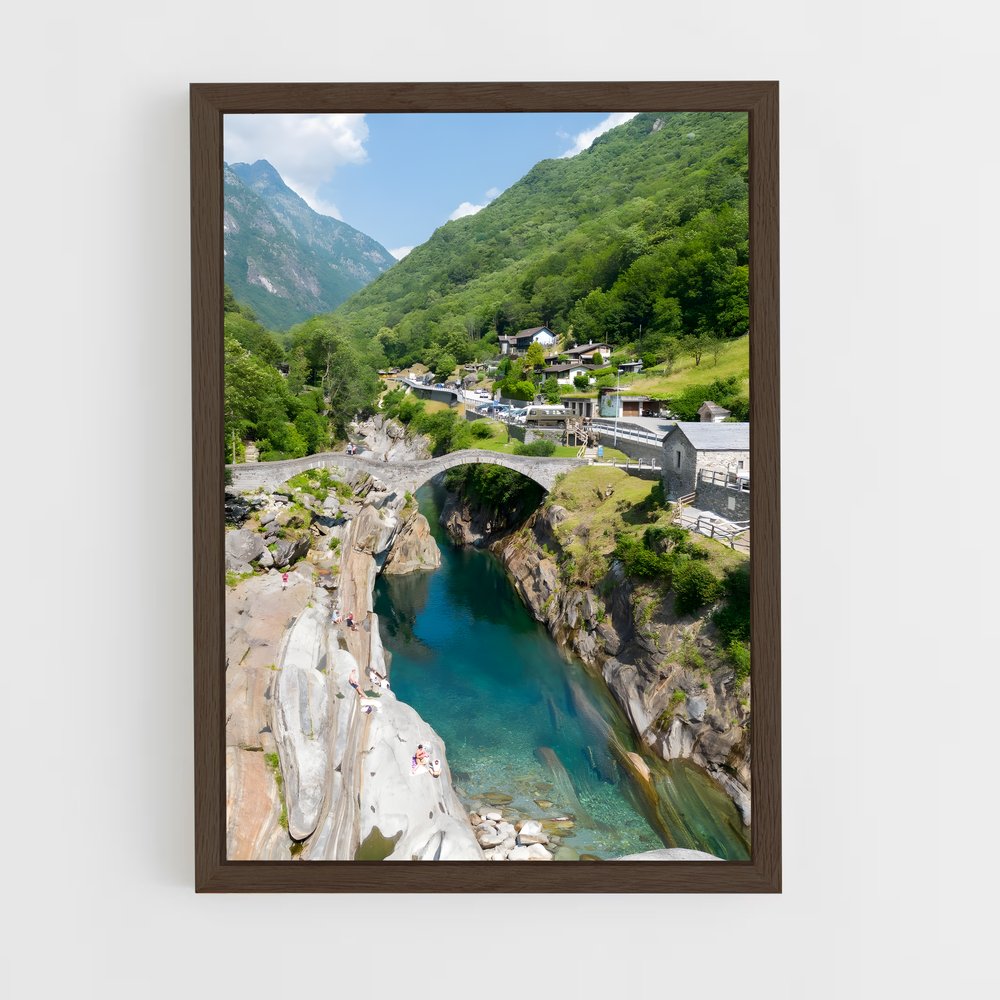 ap-verzasca dam switzerland-2 cadre Bois foncé