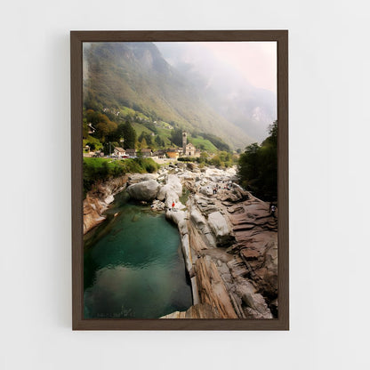 ap-verzasca dam switzerland-4 cadre Bois foncé