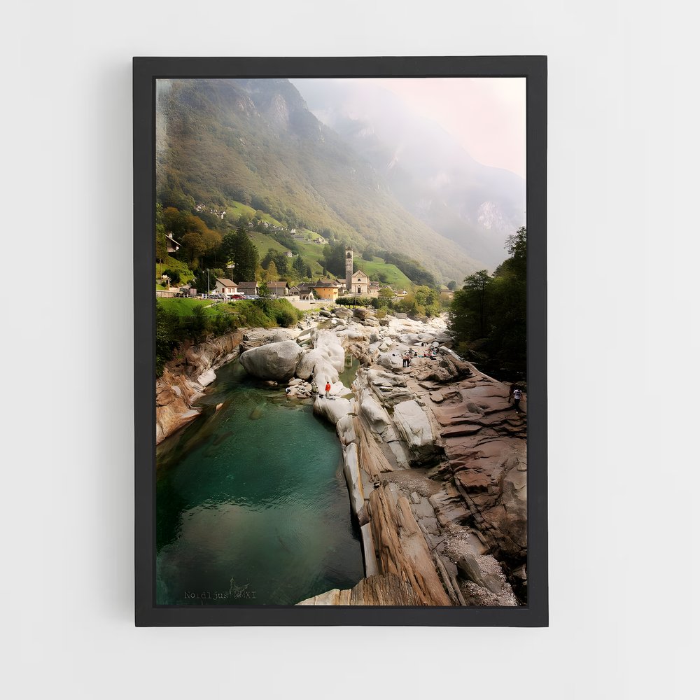 ap-verzasca dam switzerland-4 cadre Noir
