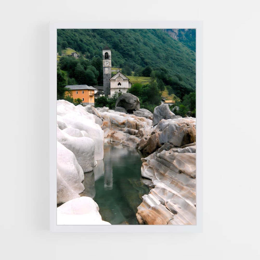ap-verzasca dam switzerland-5 cadre Blanc