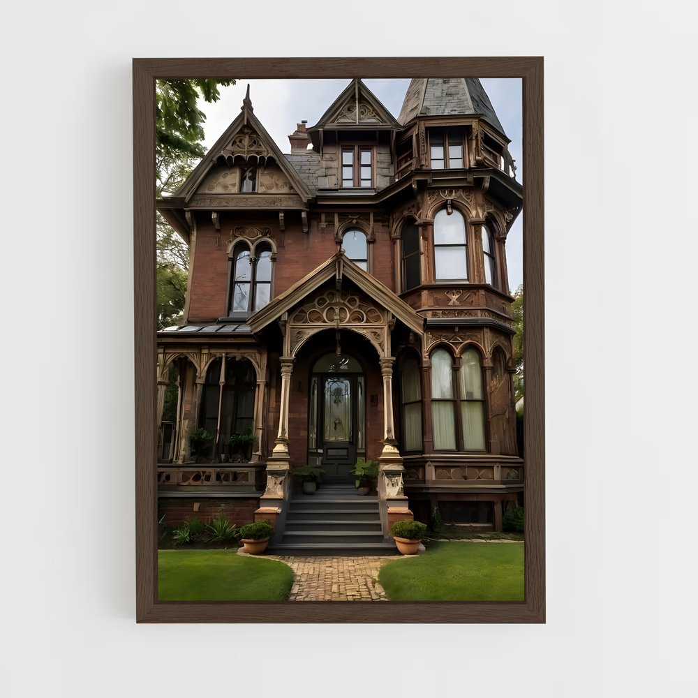ap-victorian architecture-3 cadre Bois foncé