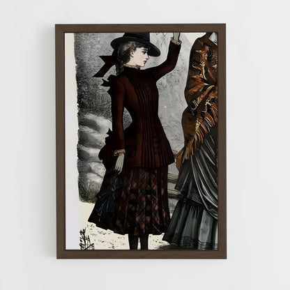 ap-victorian era-9 cadre Bois foncé