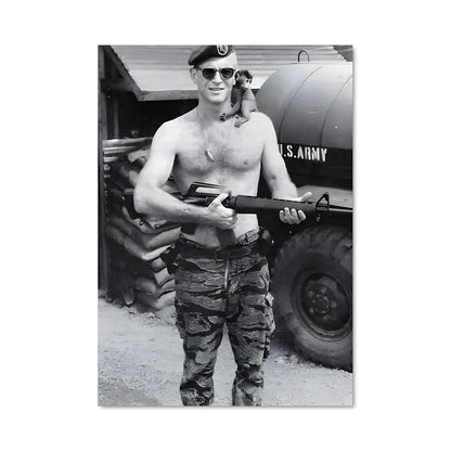 Poster Guerrier Camouflé