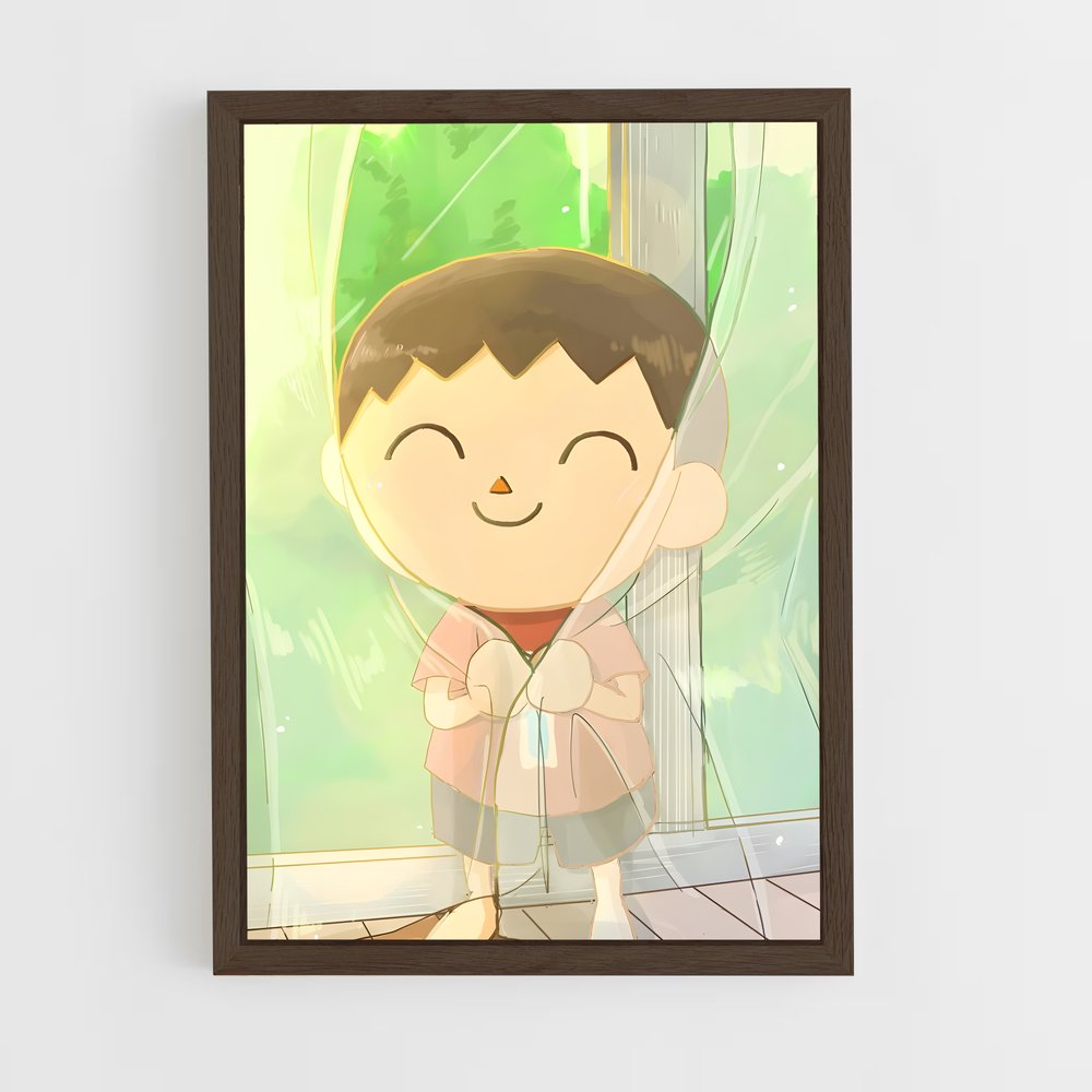 ap-villager nintendo-2 cadre Bois foncé