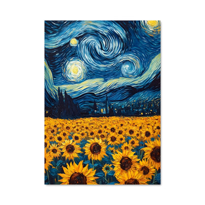 Poster Tournesols et Étoiles