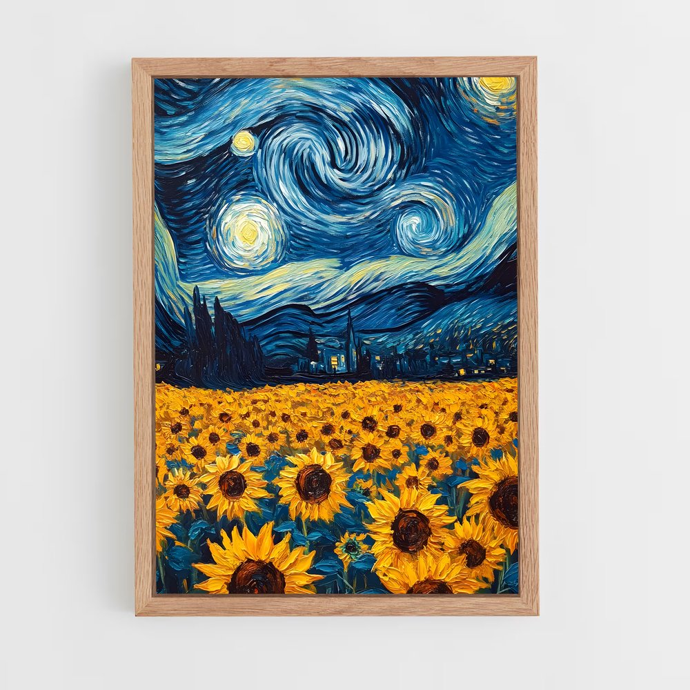 ap-vincent van gogh-5 cadre Bois clair