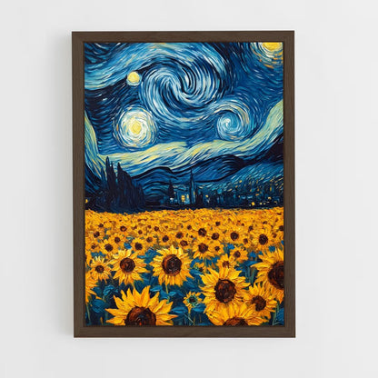 ap-vincent van gogh-5 cadre Bois foncé