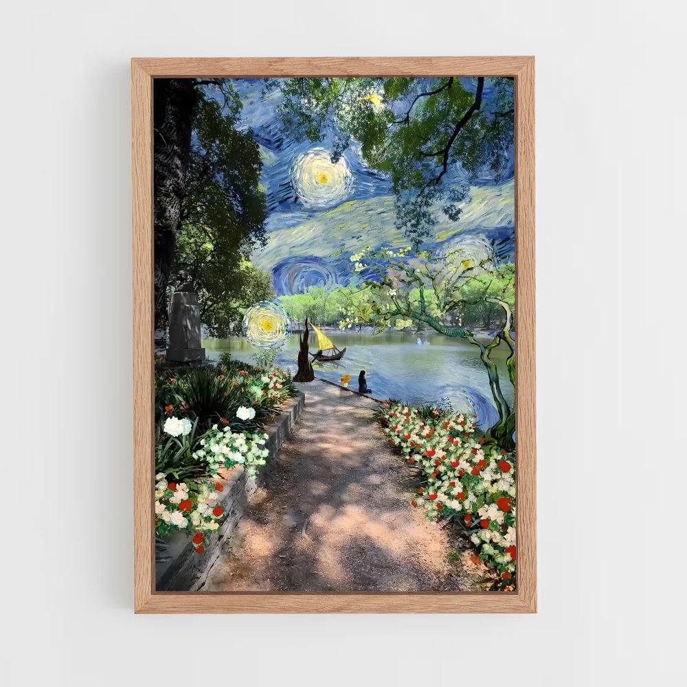 ap-vincent van gogh-8 cadre Bois clair