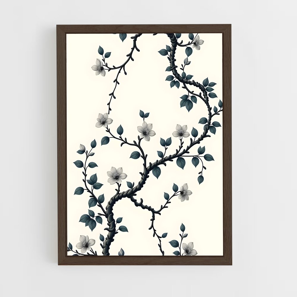 ap-vine patterns-7 cadre Bois foncé
