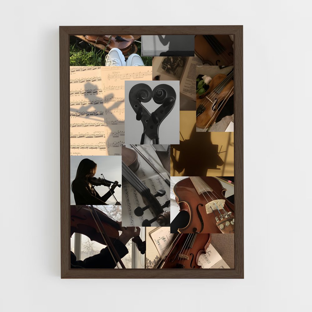 ap-violin-4 cadre Bois foncé