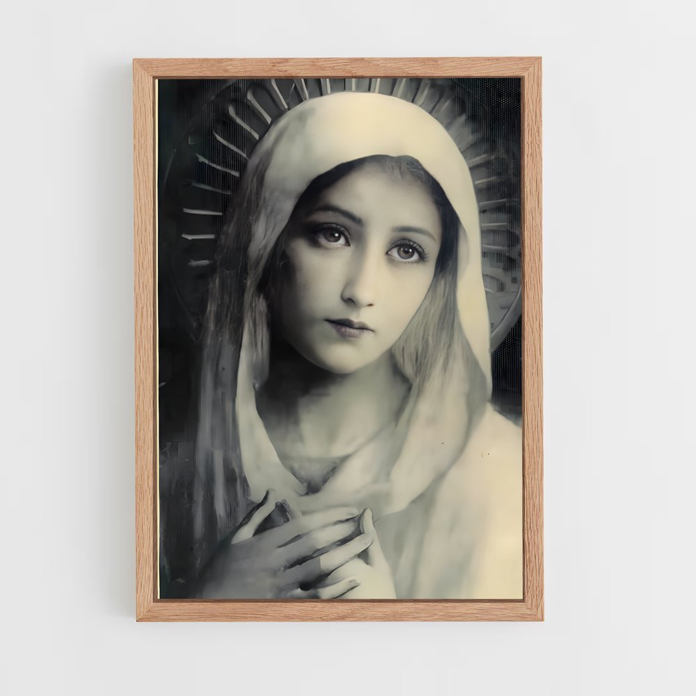 ap-virgin mary-1 cadre Bois clair