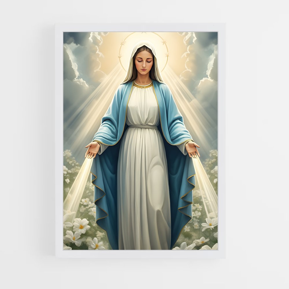ap-virgin mary-2 cadre Blanc