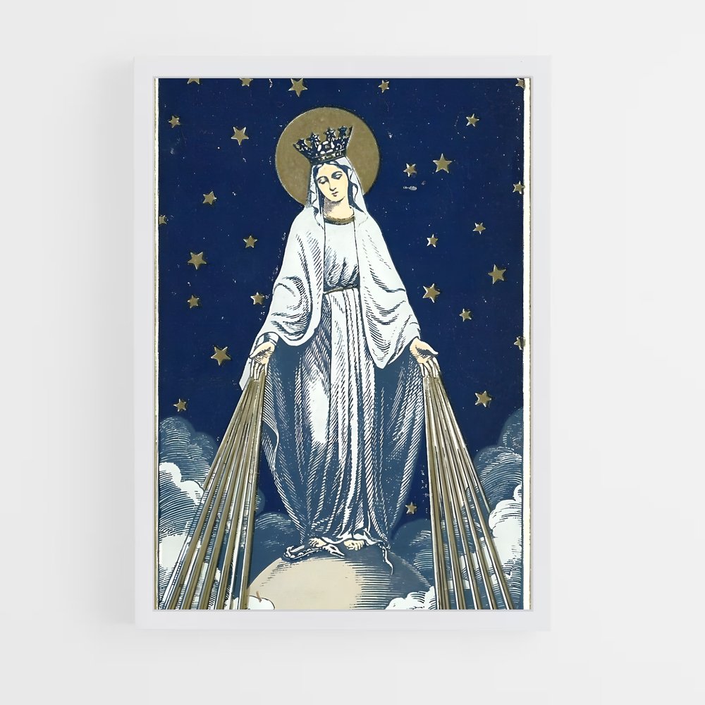 ap-virgin mary-4 cadre Blanc