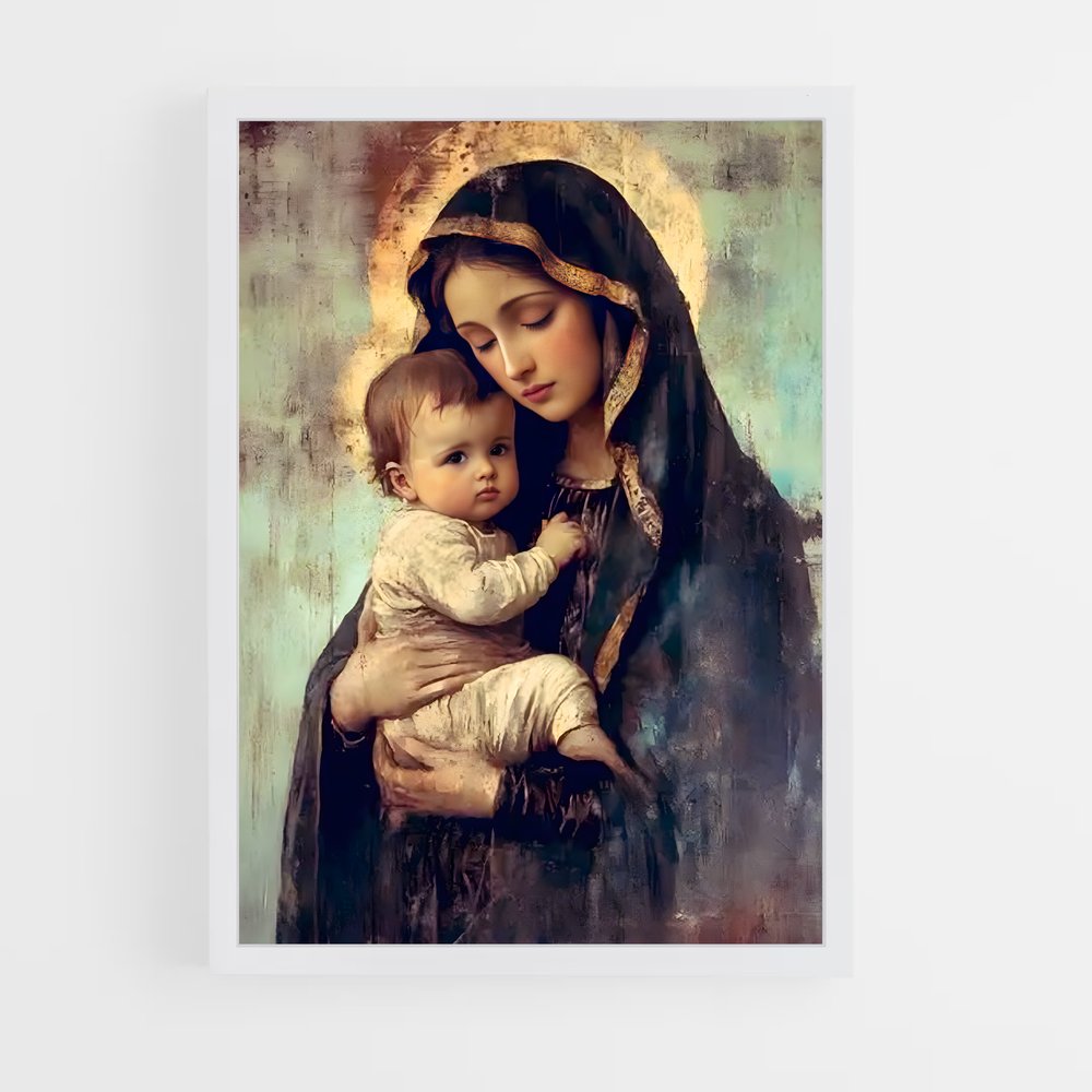 ap-virgin mary-5 cadre Blanc
