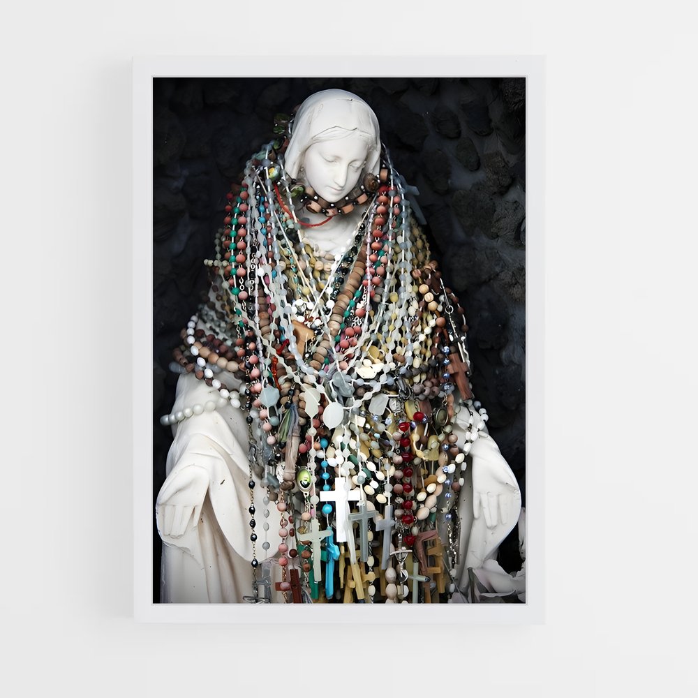 ap-virgin mary-6 cadre Blanc