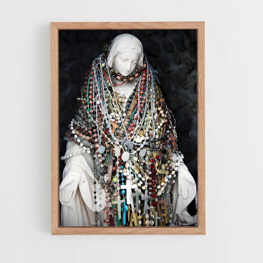 ap-virgin mary-6 cadre Bois clair