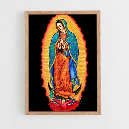 ap-virgin mary-7 cadre Bois clair