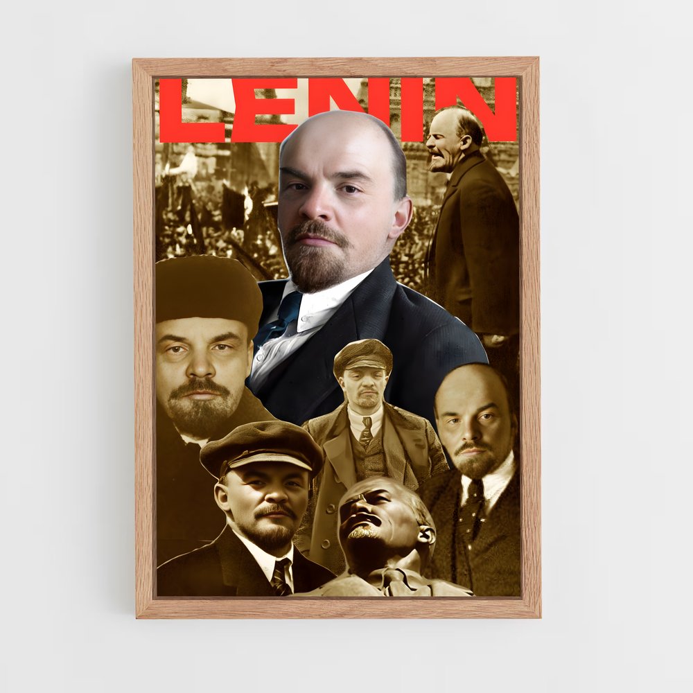 ap-vladimir lenin-4 cadre Bois clair