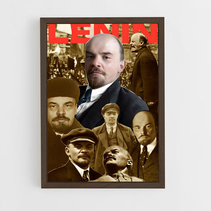 ap-vladimir lenin-4 cadre Bois foncé