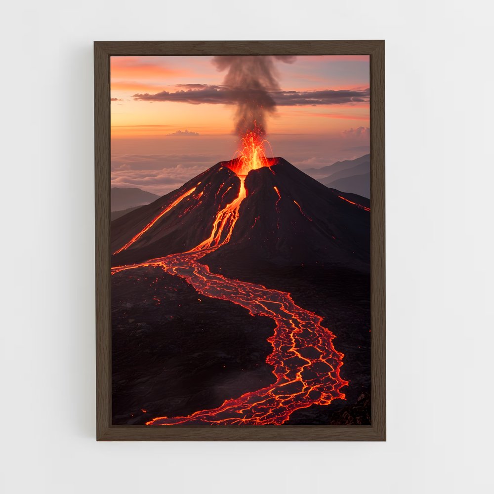 ap-volcanoes-15 cadre Bois foncé