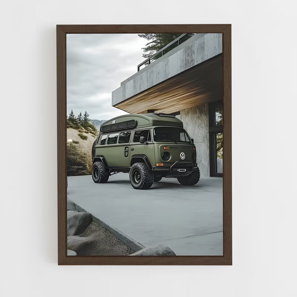 ap-volkswagen bus-2 cadre Bois foncé