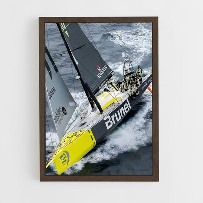 ap-volvo ocean race sailing-1 cadre Bois foncé