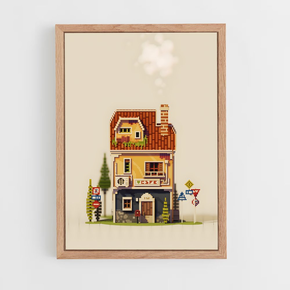 ap-voxel art-2 cadre Bois clair