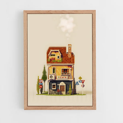 ap-voxel art-2 cadre Bois clair