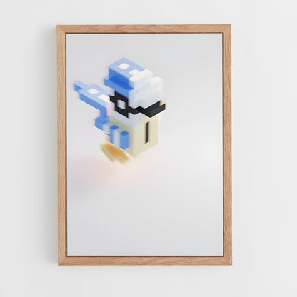 ap-voxel art-3 cadre Bois clair