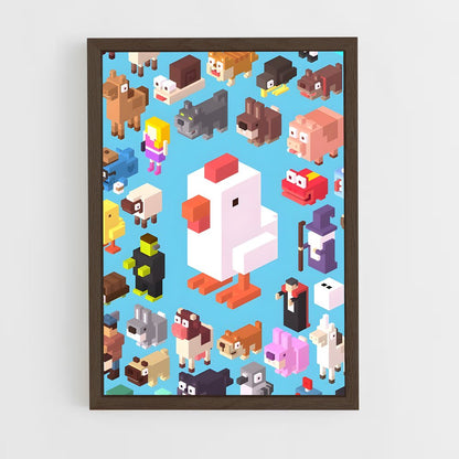 ap-voxel art-4 cadre Bois foncé