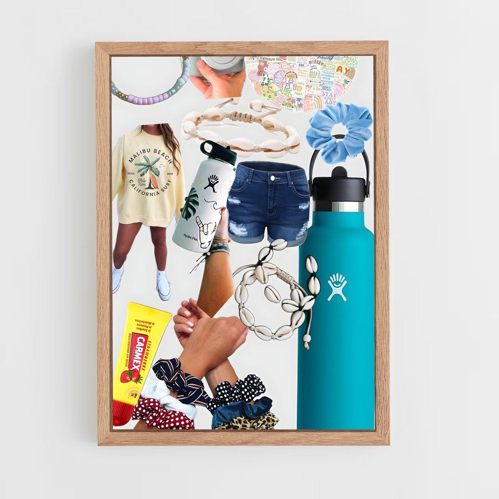 ap-vsco girl-1 cadre Bois clair