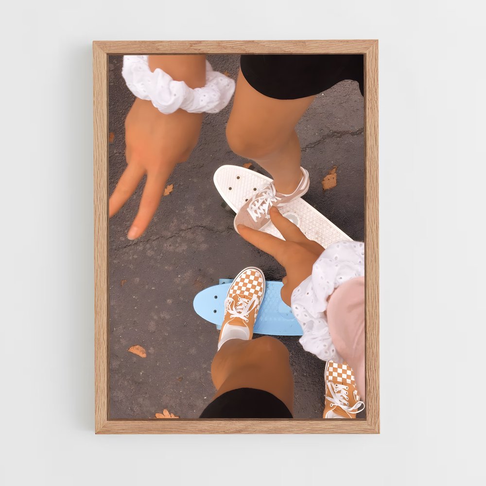 ap-vsco girl-10 cadre Bois clair