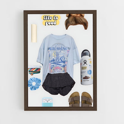 ap-vsco girl-12 cadre Bois foncé