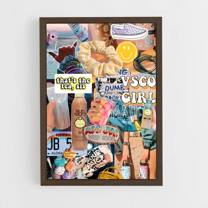 ap-vsco girl-2 cadre Bois foncé