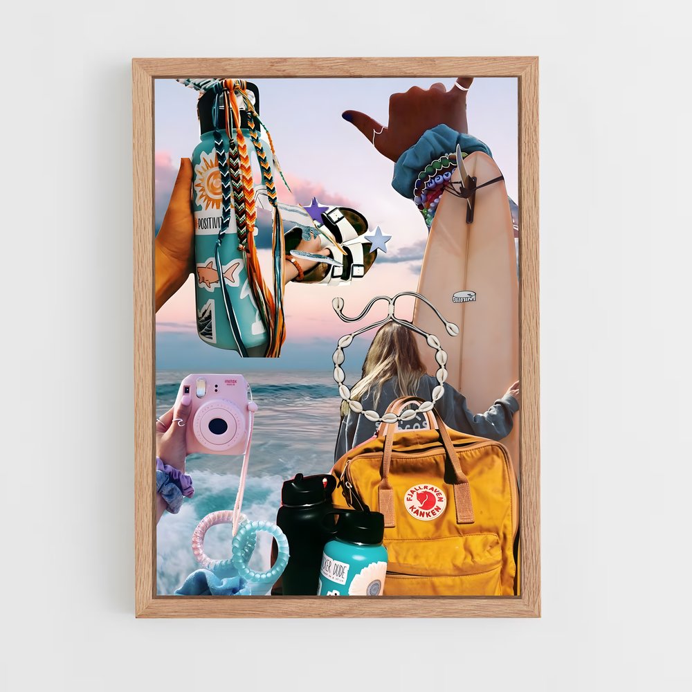 ap-vsco girl-7 cadre Bois clair