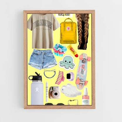ap-vsco girl-8 cadre Bois clair