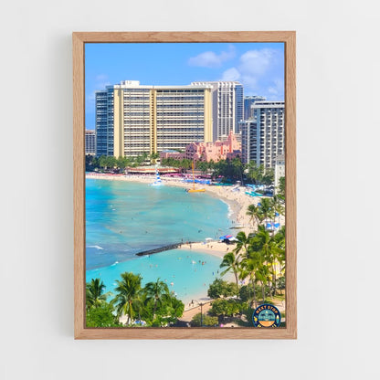 ap-waikiki beach-3 cadre Bois clair
